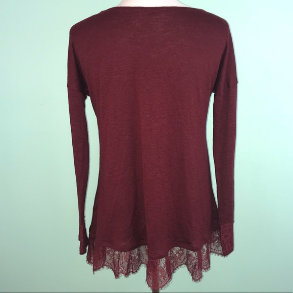 Cloud Chaser Long Sleeve Blouse with Lace Detail - Picture 3 of 5